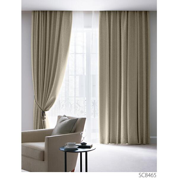 サンゲツ オーダー遮光カーテン SC8465〜SC8467 巾200×丈121〜140cm（2枚入） LP仕様（形態安定加工）約2倍ヒダ（本縫い）裾：折返し