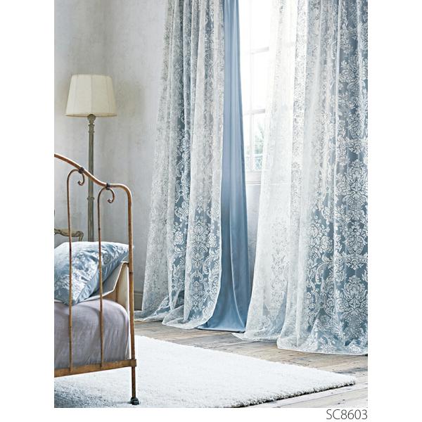 サンゲツ オーダーシアーカーテン SC8603〜SC8604 巾200×丈221〜240cm（2枚入） SS仕様（スタンダード）約2倍ヒダ（本縫い）裾：ウエイトウーリーロック