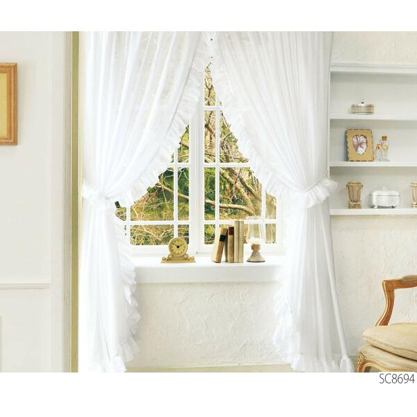 サンゲツ センタークロスカーテン 共生地フリル付 SC8693〜SC8694