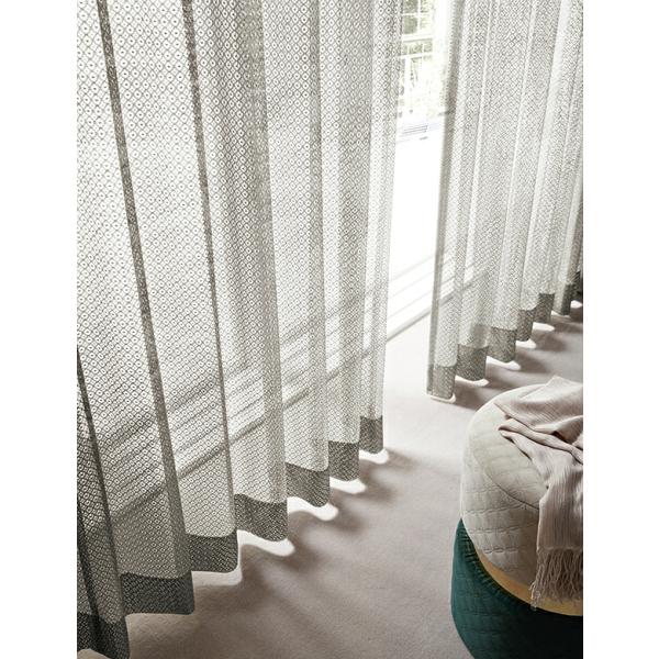 サンゲツ オーダーレースカーテン SC8719 巾150×丈141〜160cm（2枚入） SS仕様（スタンダード）約2倍ヒダ（本縫い）裾：折返し