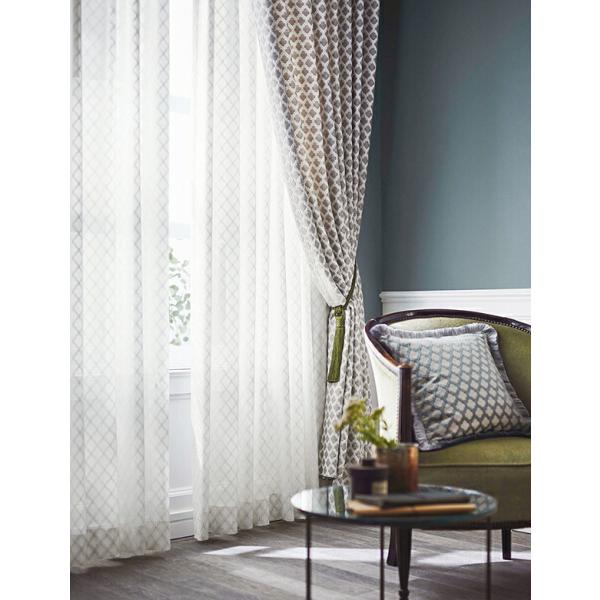 サンゲツ オーダー（遮熱/UVカット/ミラー）レースカーテン SC8720 巾300×丈161〜180cm（2枚入） SS仕様（スタンダード）約2倍ヒダ（本縫い）裾：折返し