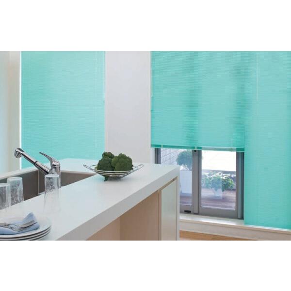 タチカワブラインド シルキーカーテンアクア 幅605〜800×高さ2210〜2500mm 遮熱コート40色