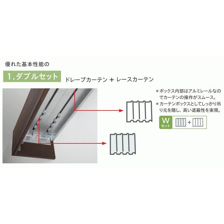 TOSO（トーソー） カーテンボックス グラビエンス ダブルセット（ダブルレール付） 0.50〜1.00m（受注生産品）_5