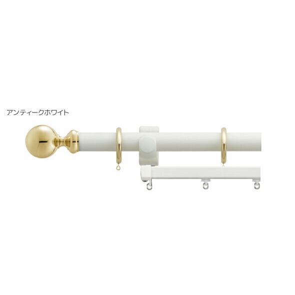 TOSO（トーソー） カーテンレール ラグレス33 エリートダブルFセット 3.10m アンティークホワイト