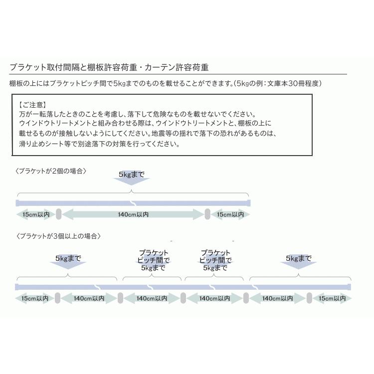 トーソー ウインドウシェルフ セット 1.21〜1.70m（受注生産品）_11