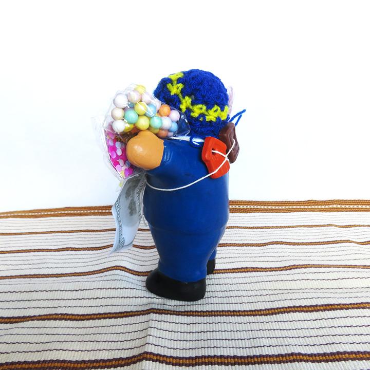 ペルー雑貨/エケコ人形BL/幸運グッズ/エケッコ/運気アップ/縁起物/開運