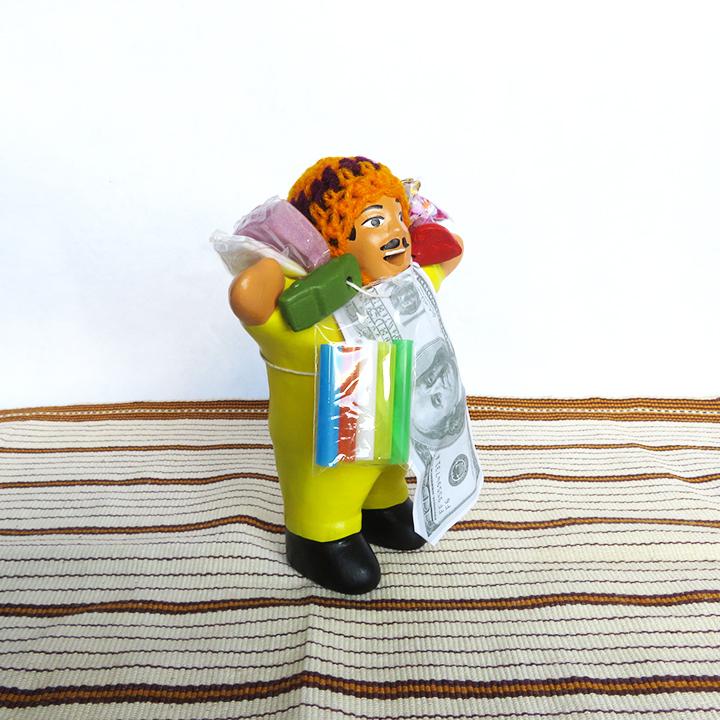 ペルー雑貨/エケッコおじさん人形YE/幸運グッズ/運気アップ/神様