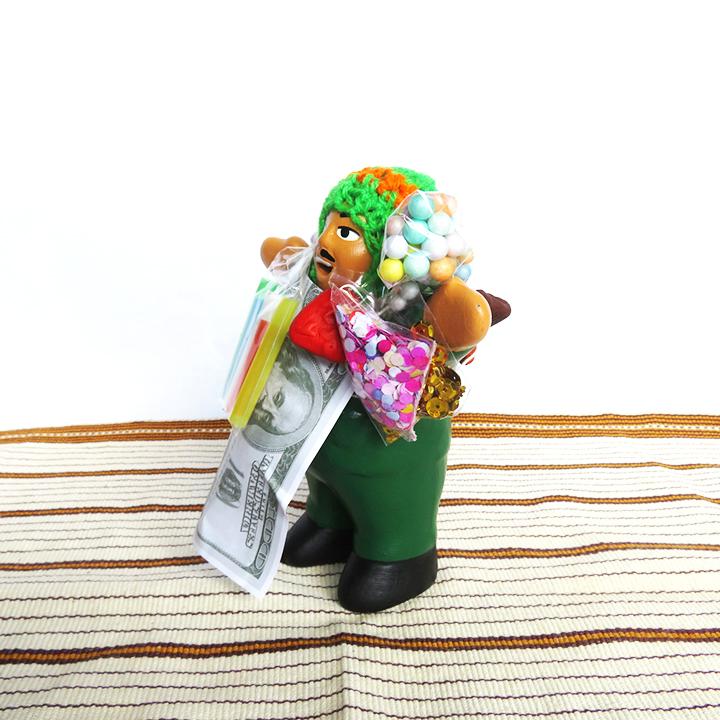 ペルー雑貨/エケッコ人形GR/幸運グッズ/エケコ/運気アップ/神様