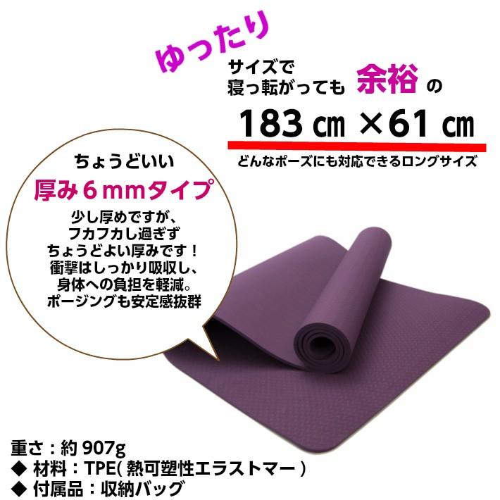 大きめ ヨガマット 6mm ヨガラグ 1x61cm トレーニングマット 収納ケース付き エクササイズ 筋トレ ピラティス トレーニング ヨガ マット A1013 Yogamat ヨガアンドランニング アイリー 通販 Yahoo ショッピング