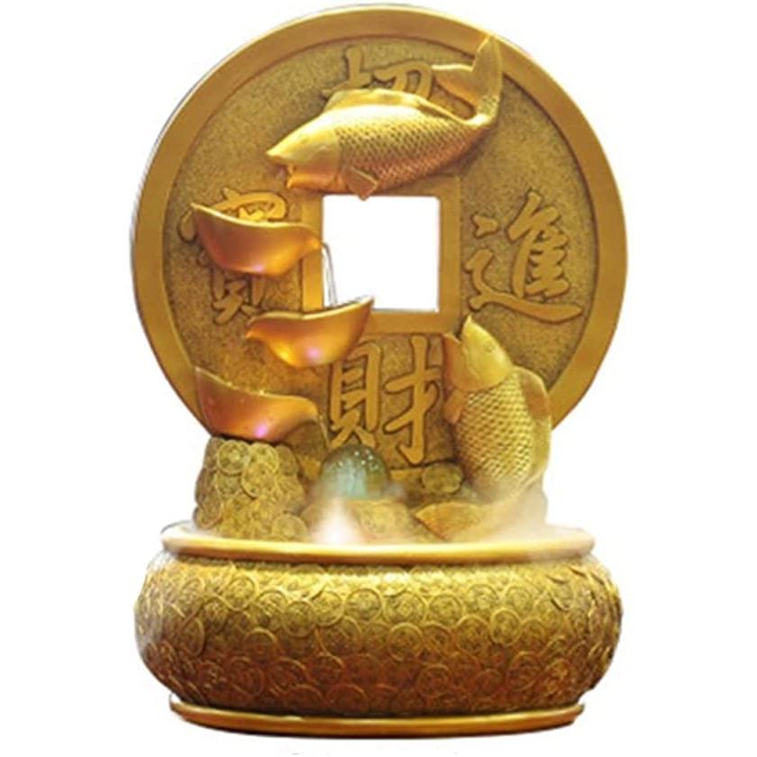 期間セール ！ 風水ホイール装飾 インゴット卓上噴水室内噴水 宝鉢 インテリア噴水 卓上噴水の装飾、現金牛の屋内噴水水中ポンプ屋内装飾のなだめるようなリラクゼーション 卓 【Z3327062599】(17021円)