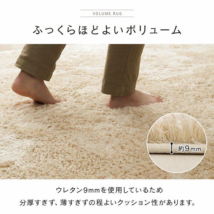 ホットカーペット 2畳 セット ラグ シルキア 約185×185cm 洗える