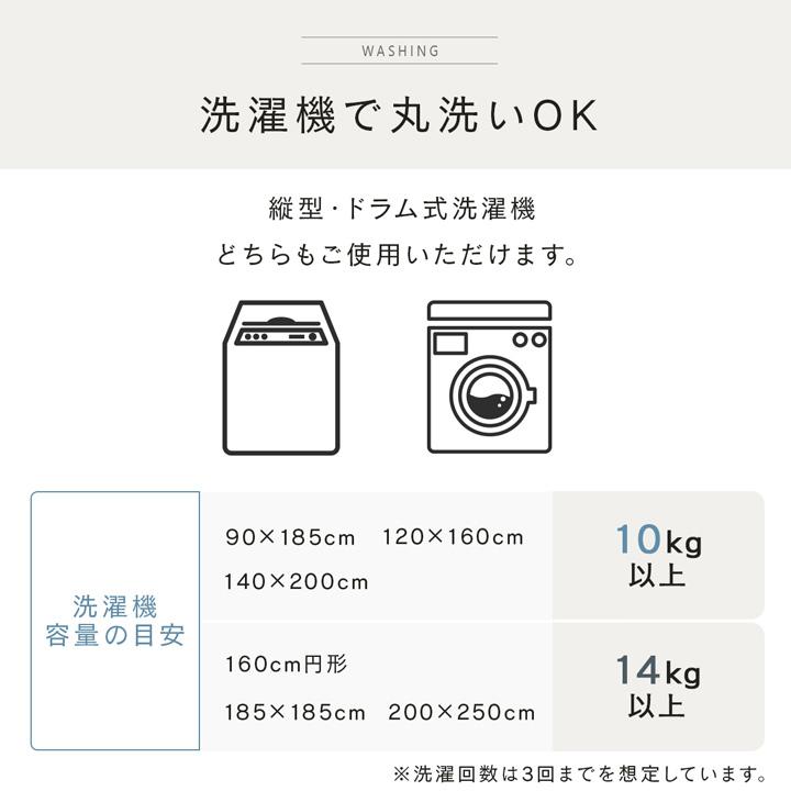 ホットカーペット 3畳 セット ラグ シルキア 約200×250cm 洗える シャギーラグ カーペット 北欧 ラグマット 滑り止め 電気カーペット 冬用 おしゃれの画像