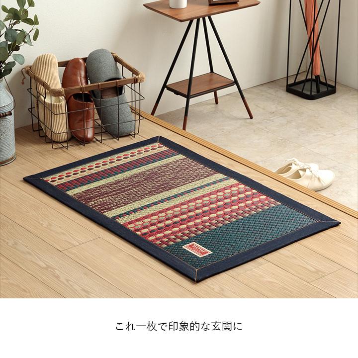 イケヒコ 玄関マット 国産 Fラルフ 約70×120cm 室内 屋内 大きめ
