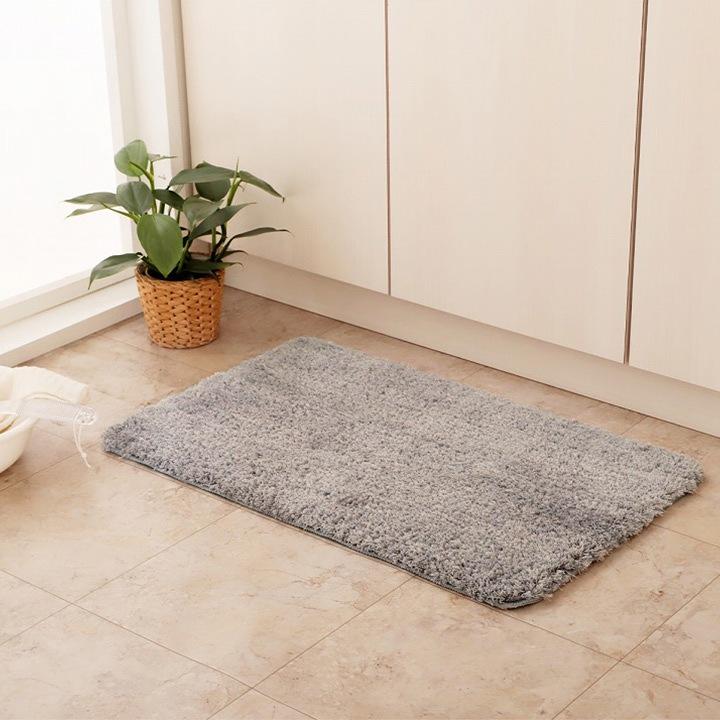 イケヒコ 玄関マット ふんわりシャギー 45×75cm 室内 屋内 おしゃれ