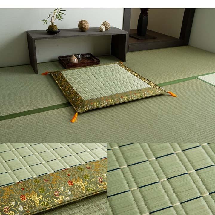 イケヒコ 仏前用座布団 い草御前座布団 松川まつかわ 約70×70cm 夏用