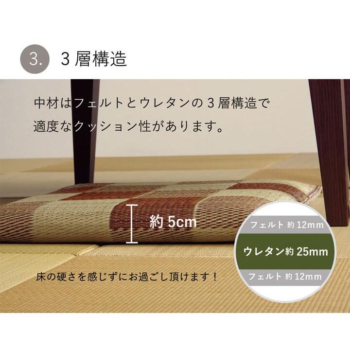 い草座布団 ブロック  55×55cm 日本製 織込千鳥 国産 い草 いぐさ 自然素材 座布団 ざぶとん ザブトン 夏 和座布団｜i-s｜04