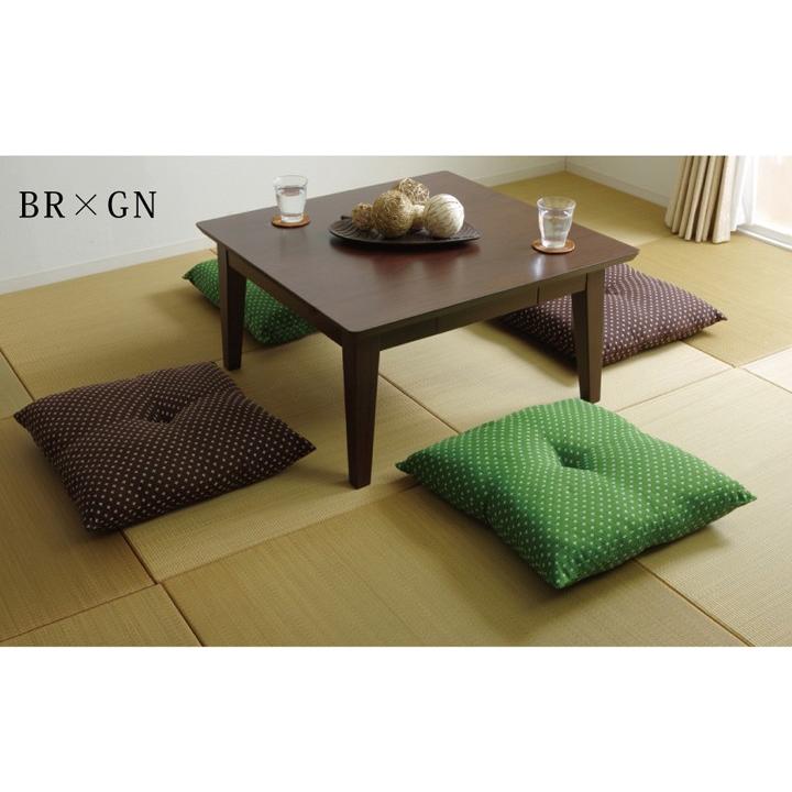 イケヒコ 座布団 クッション 銘仙判 刺し子 約55×59cm 1枚単品 国産 綿