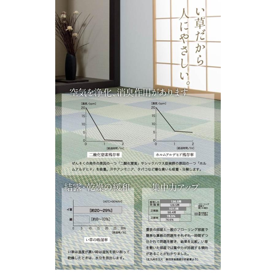 い草花ござ ニューピア 本間8畳382×382cm  い草ラグ い草カーペット 茣蓙 上敷 畳 イグサ 夏 新生活｜i-s｜08