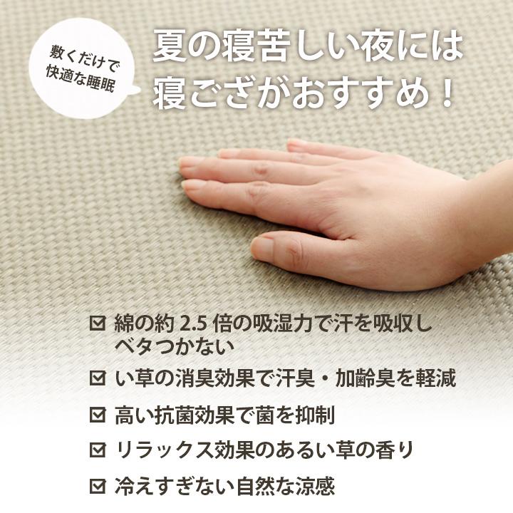 イケヒコ 寝ござ い草 国産 い草シーツ いやし セミダブル 約110×200cm