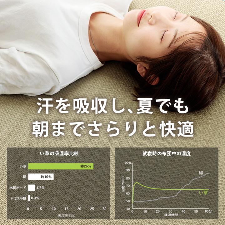 寝ござ い草 国産 い草シーツ いやし ダブル 約130×200cm イ草 シーツ 寝茣蓙 日本製 敷きパッド 敷パッド ゴムバンド付き 寝具 快適 夏用 汗取りパッド_9