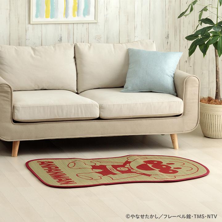 い草マット お昼寝 マット ベビー アンパンマンといっしょ 約70×120cm 日本 い草敷パッド 敷きパッド 接触冷感 冷感 涼感マット ベビーマット 子供 子どもの画像