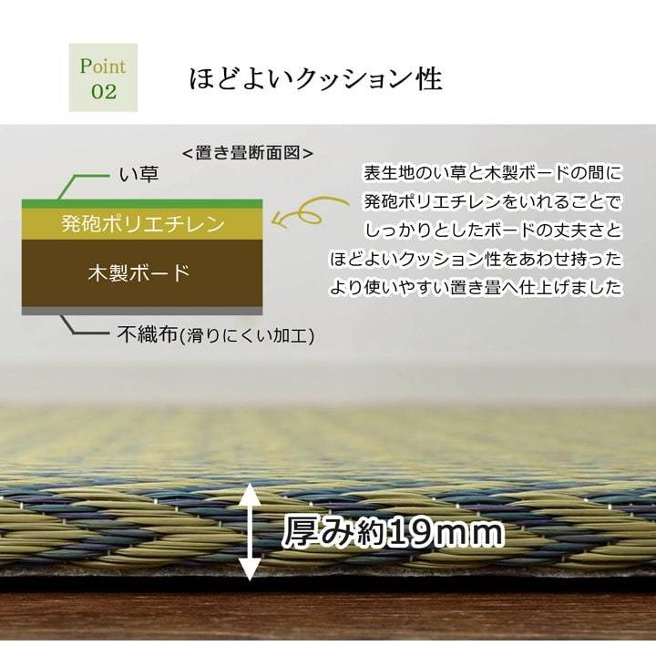 置き畳 ユニット畳 琉球畳 い草 ニューピア置き畳 約70×70cm 9枚セット おうち時間 畳 置き畳 い草 マットレス ジョイントマット プレイマット ベビーマット｜i-s｜11