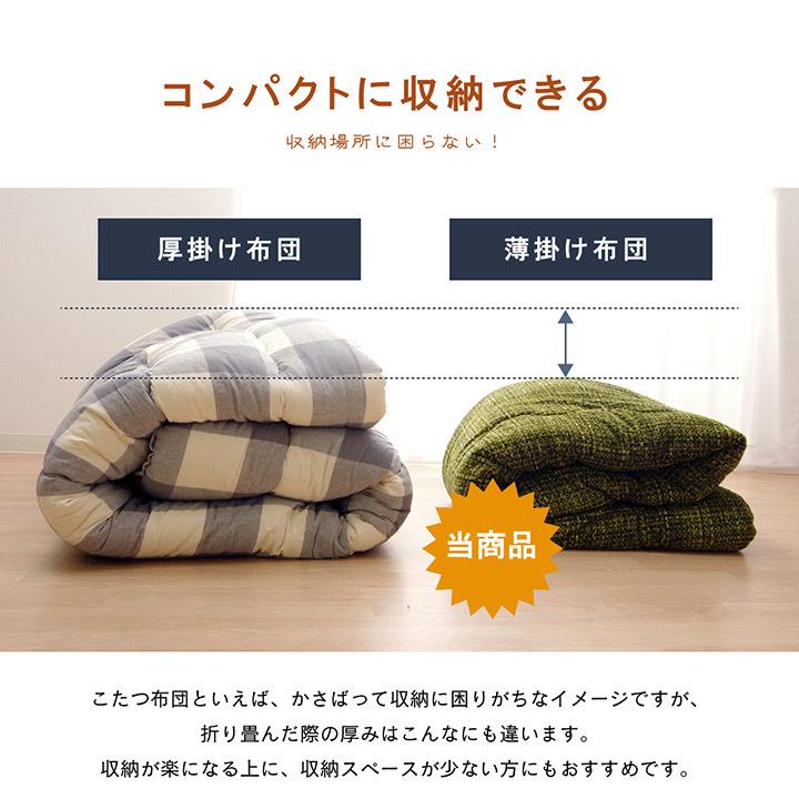 こたつ布団 正方形 こたつ掛敷2点セット フェルモ 約190×190cm こたつ掛け布団 こたつ敷き布団 イケヒコ おしゃれ ib-tm コタツの画像