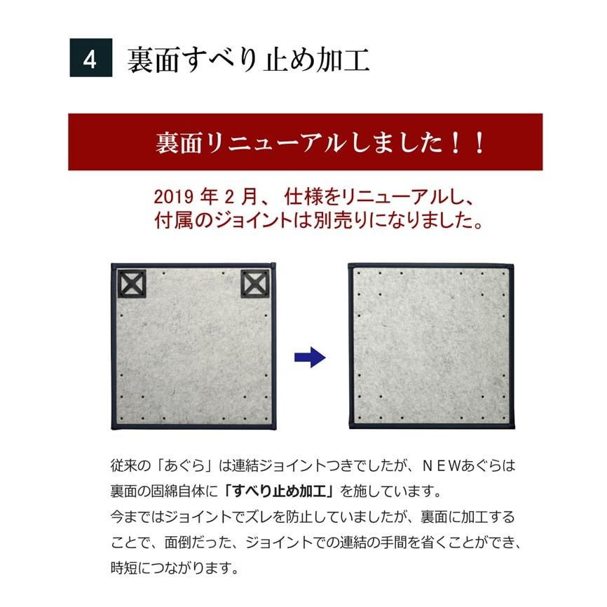 置き畳 国産 82cm い草 ユニット畳 あぐら 82×82cm 半畳 正方形 9枚セット 約4.0畳 フローリング リビング 畳 たたみ タタミ 軽量 つなげる｜i-s｜08