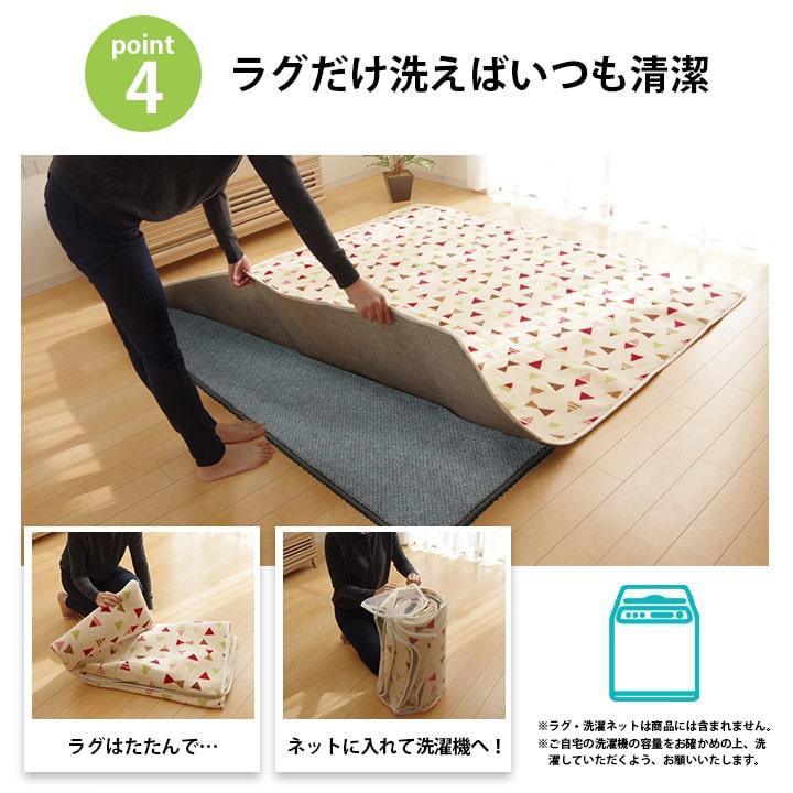 下敷き ラグ ふわりん 極厚30mmタイプ 3畳 防音 極厚 ラグマット 厚手 滑り止め リビング 床暖房対応 ホットカーペット対応 防音マット アンダーラグの画像