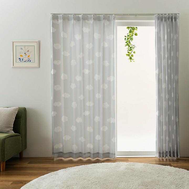 カーテン フィルン 幅100 2枚組 幅150 幅200 1枚 洗える ドレープ
