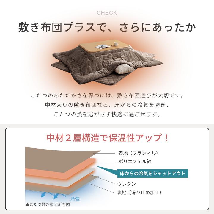 こたつ布団 長方形 掛敷セット フラン 掛敷布団セット GL 約205×245cm 掛布団+敷布団 こたつ布団 厚手 120 こたつ掛け布団 キルトラグ コタツ おしゃれ 新生活の画像
