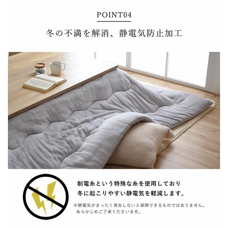 こたつ布団 正方形 撥水 約185×185cm シンサレート 静電気防止 保温