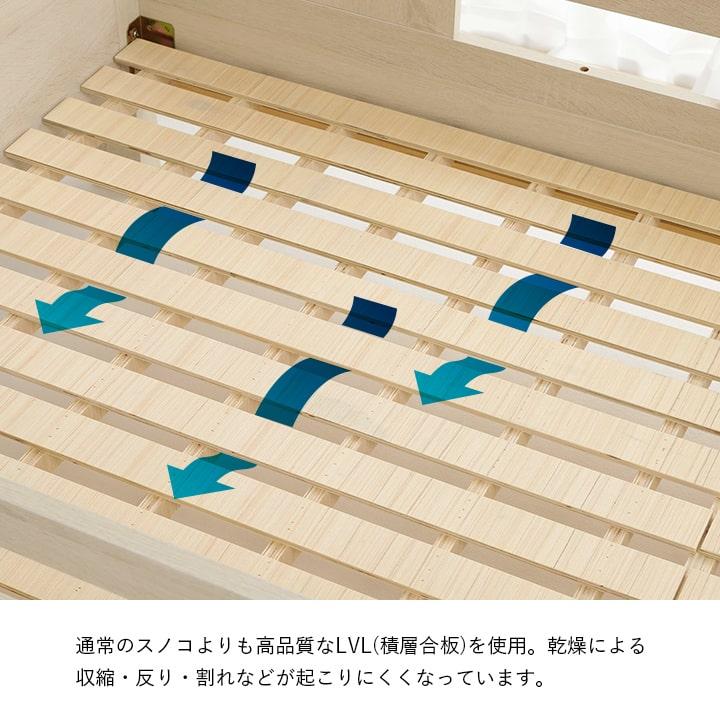 二段ベッド 子供 分離 2段ベッド 分割可能 3WAY コンセント 宮付き 収納 LED ライト ベッド シングル 子ども部屋 おしゃれ 高さ調整 パステルカラー ショート_11