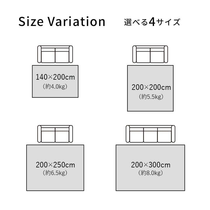 ラグ カーペット 約3畳 厚手 極厚低反発ラグ 200×250cm 抗菌 防ダニ おしゃれ もっちり ふわふわ 撥水 ホットカーペット対応 北欧 手洗い可 滑り止め FRE_22
