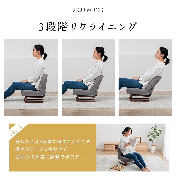 座椅子 高座椅子 椅子 リクライニング ピエタ小 おしゃれ フロア