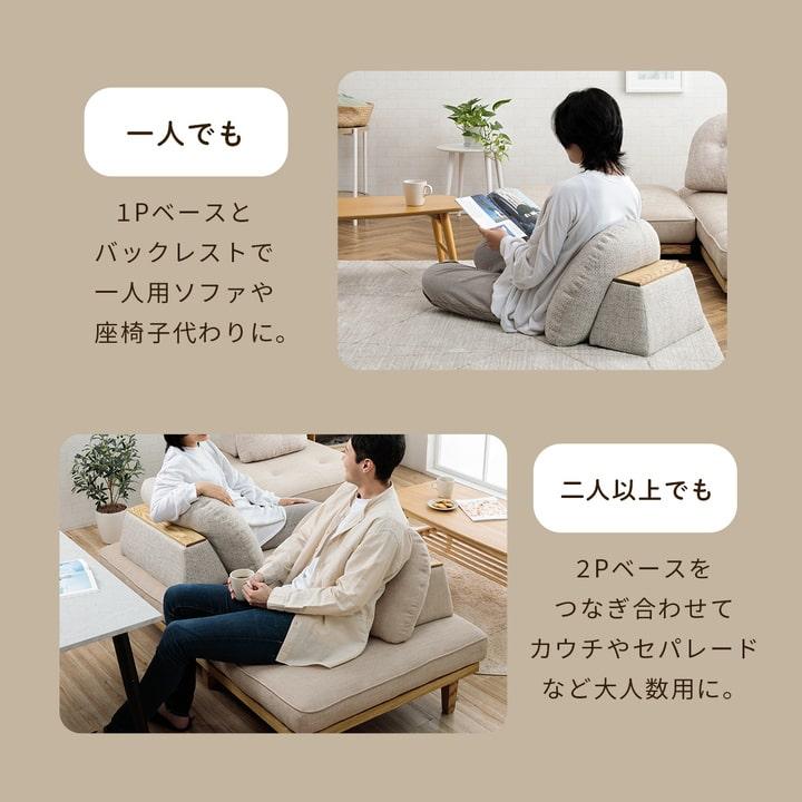 ローソファ 背もたれ  座椅子   バッグレスト しっかりした背もたれのローソファ 座椅子 ※代引き不可 : 家具の里