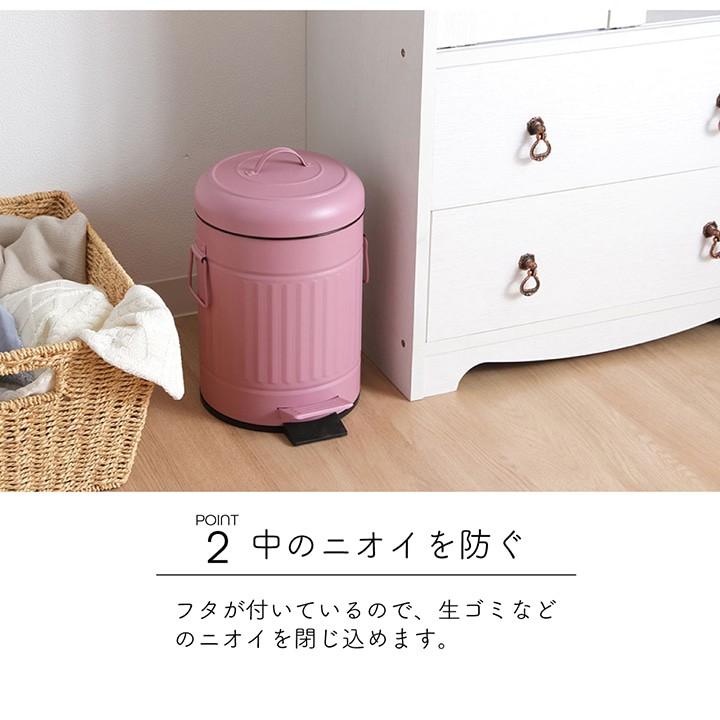 ゴミ箱 ふた付き おしゃれ コンパクトサイズ スチール ペダルペール 5L