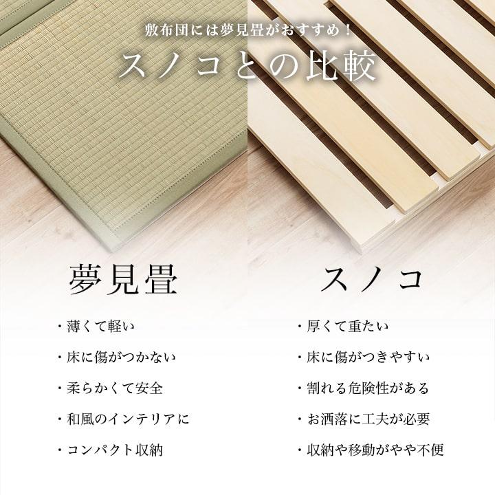 マットレス ダブル 置き畳 畳 マット 国産 い草 カビ防止 ユニット畳 夢見畳 5連 140×200cm 日本製 滑り止めシート 折りたたみ 敷物 フローリング 畳マットレス_7
