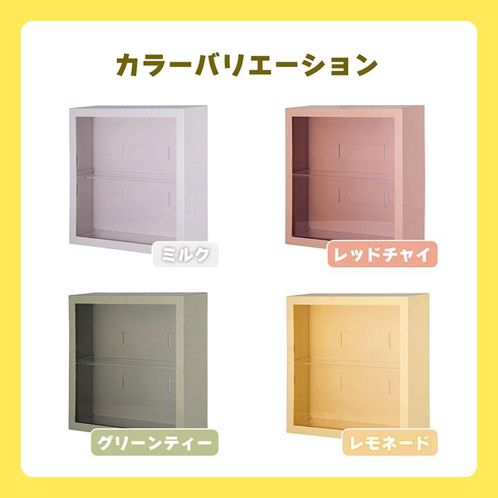 別注品/壁掛けコレクションBOX(45×45×D15cm) 壁にも付けられるディスプレイケース（2段） -100均 通販 ダイソー