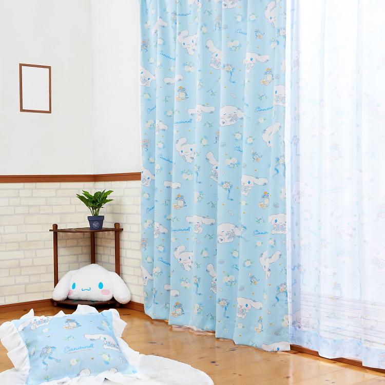 シナモロール カーテン 4枚組 100×178cm シナモロール 100×178cm 4枚組 サンリオ フラワーティータイム 3級