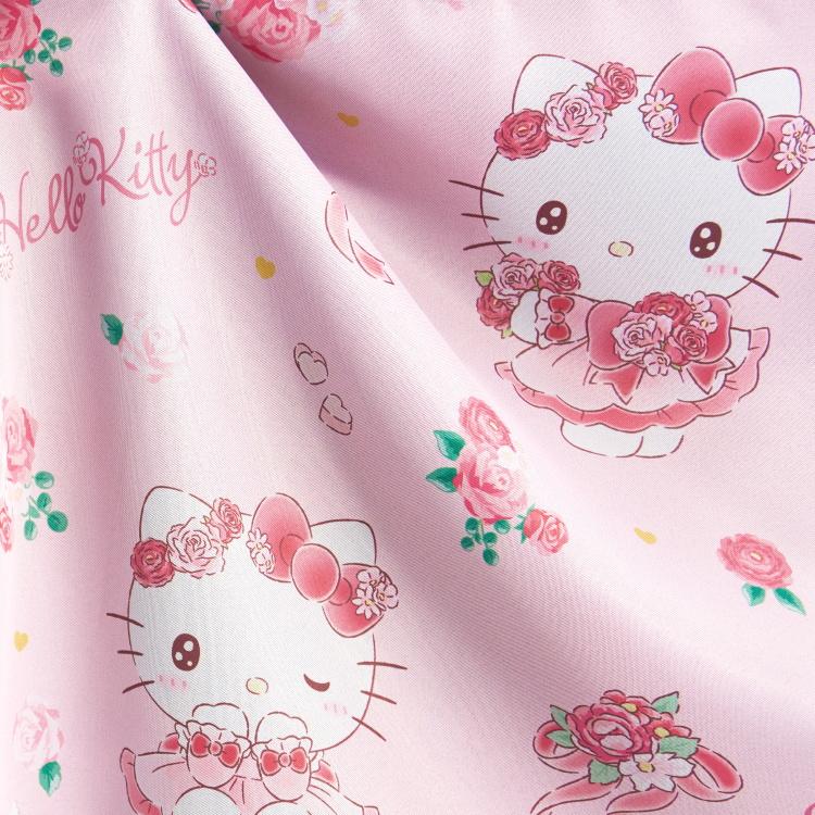 ハローキティ 100×110cm 4枚組 フラワーティータイム 3級 遮光カーテン