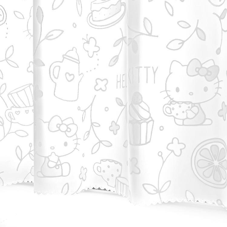 ハローキティ お風呂 カフェ カーテン 140×60cm 遮像 はっ水 防カビ