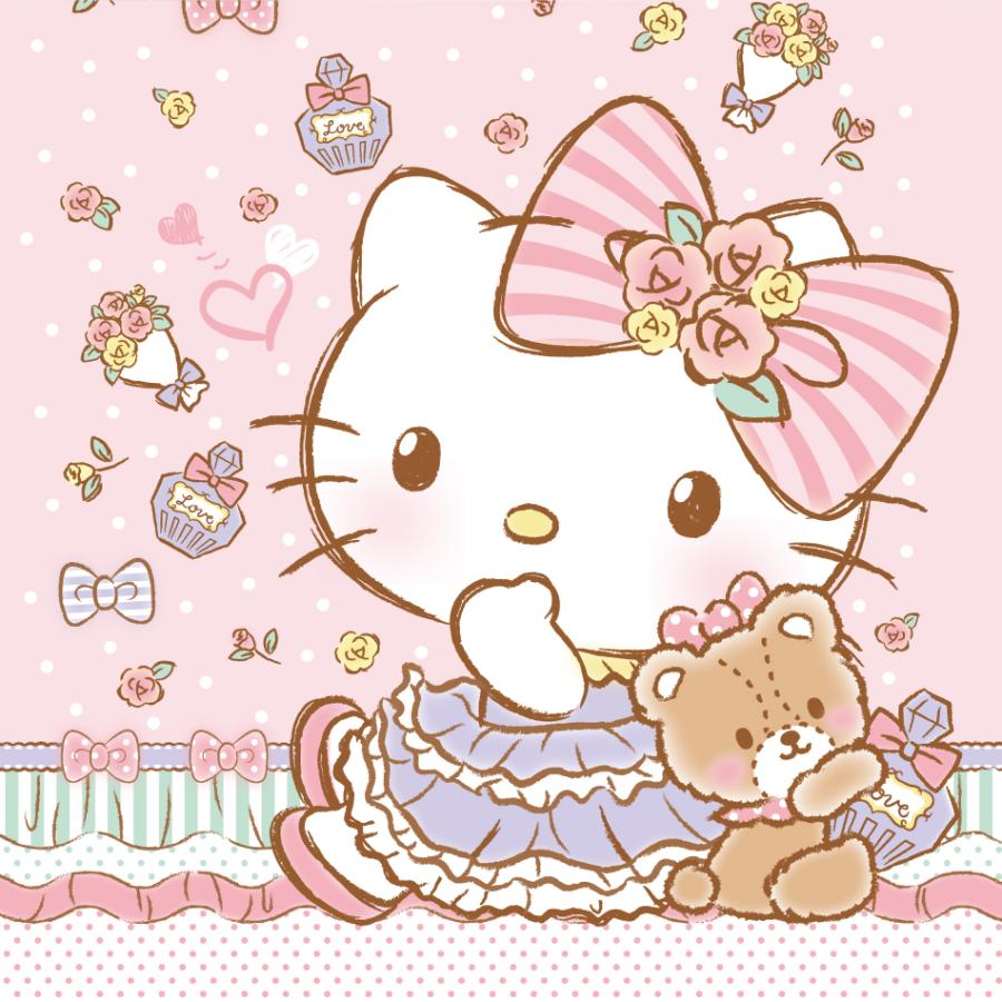 ハローキティ のれん ガーリー リボン キティ 85×150cm