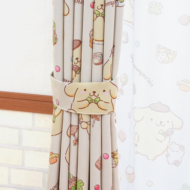 ポムポムプリン 100×135cm 4枚組 サンリオ チョコ大好き 3級 遮光