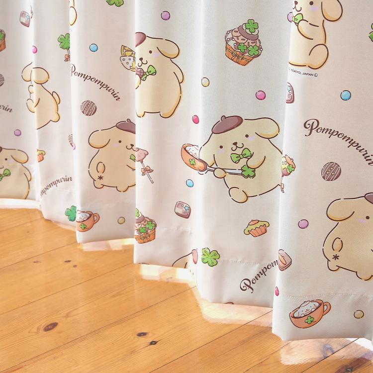 ポムポムプリン 100×135cm 4枚組 サンリオ チョコ大好き 3級 遮光