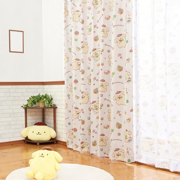 ポムポムプリン 100×150cm 4枚組 サンリオ チョコ大好き 3級 遮光