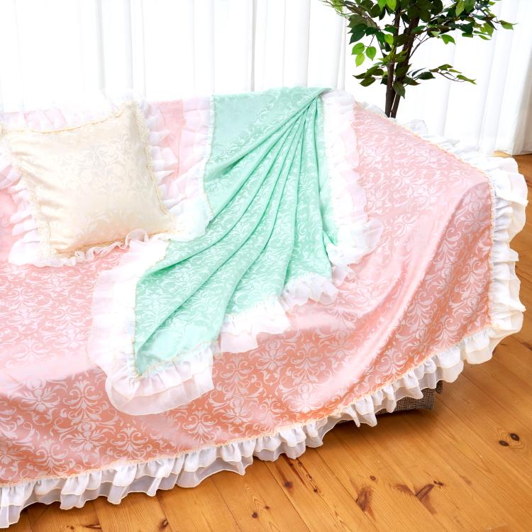 ゴージャス カチオン ジャカード テーブルクロス マルチカバー 145×180