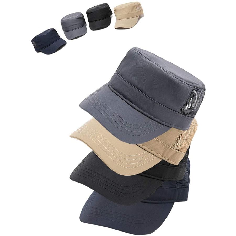 大きいサイズ サイドメッシュ ワークキャップ 深め 最大65cm メンズ