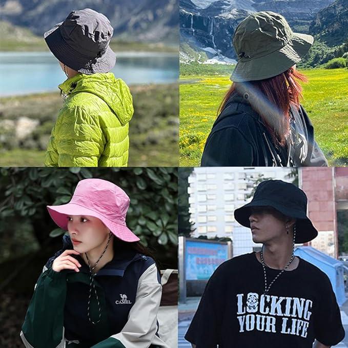 バケットハット 折りたたみ 収納 サファリハット あご紐付き