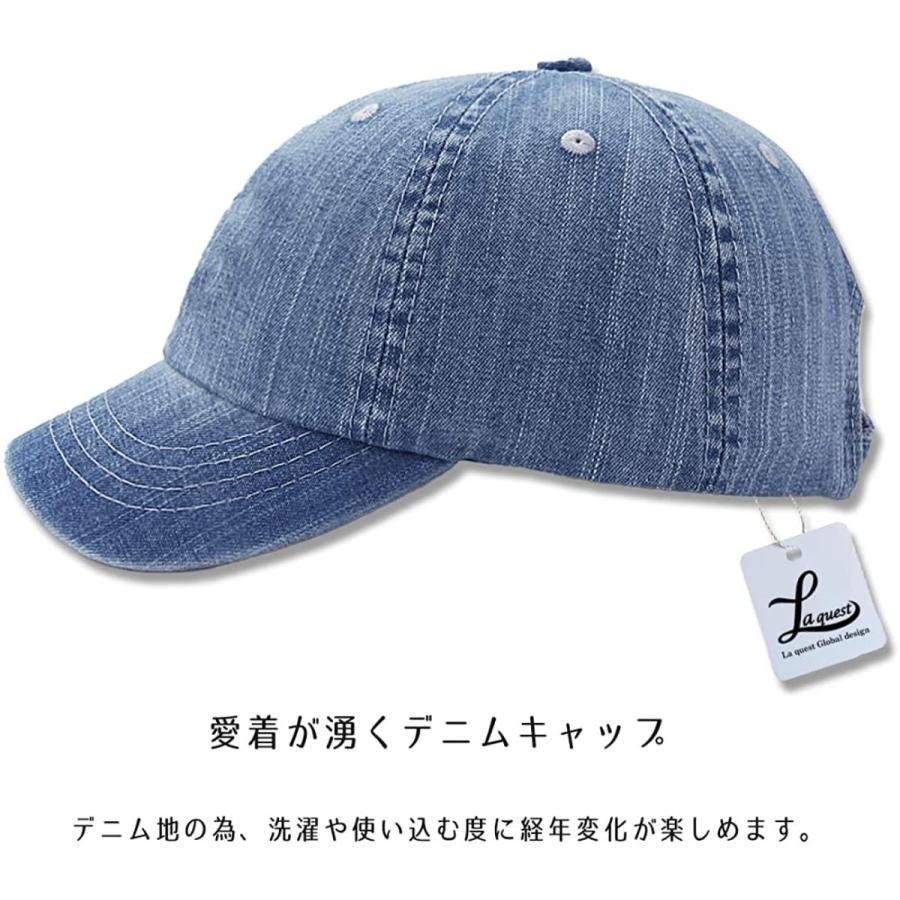 短つば デニム キャップ ショートブリム コットン100% メンズ